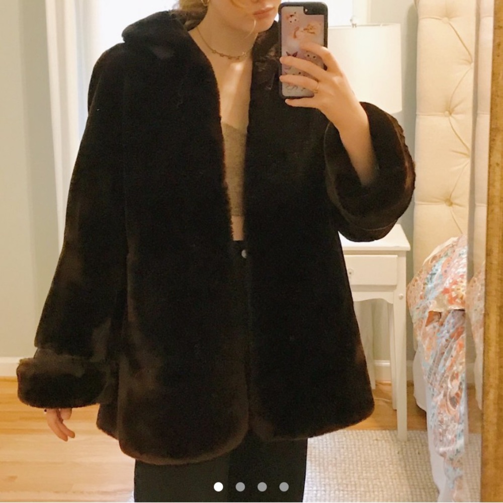 Brown fur winter coat
